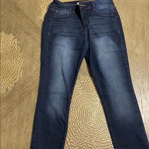 Dark wash blue jeans